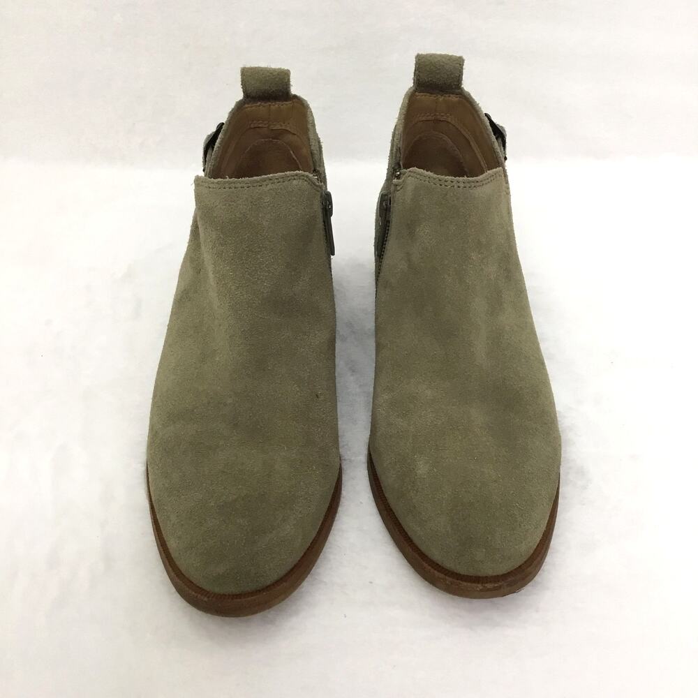 UGG Kelsea Antilope Suede Buckled Ankle Boots Taupe Green Sz 7 - Picture 2 of 7